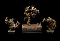 A Chinese Model of a Fruiting Tree in a Canton Enamel Planter