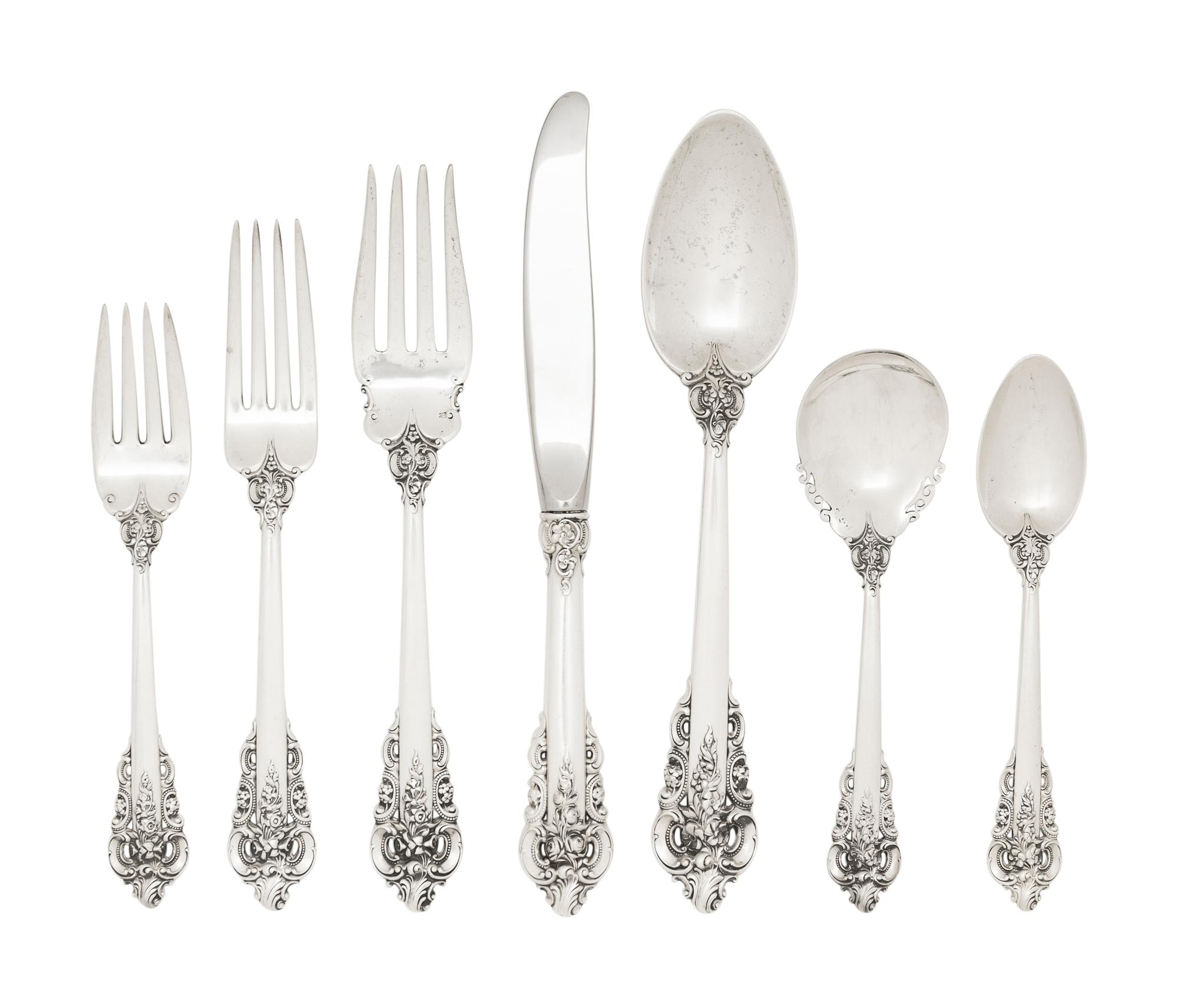 An American Silver Flatware Service
