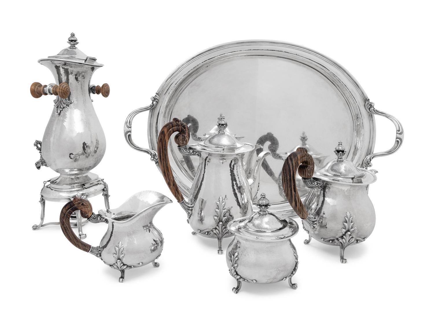 A Buccellati Silver Six-Piece Tea and Coffee Service