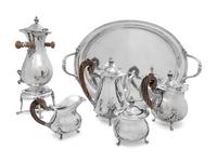 A Buccellati Silver Six-Piece Tea and Coffee Service