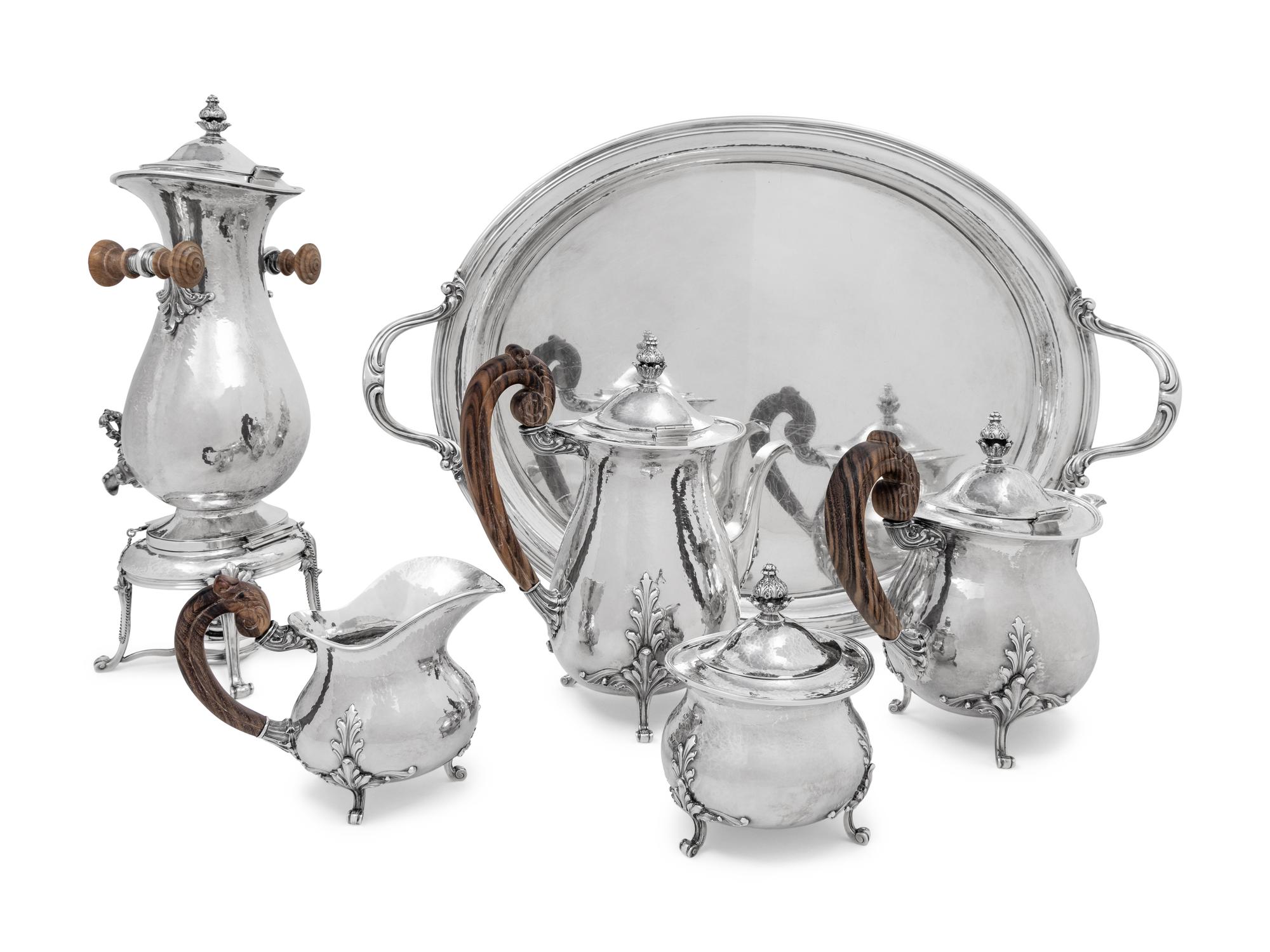 A Buccellati Silver Six-Piece Tea and Coffee Service