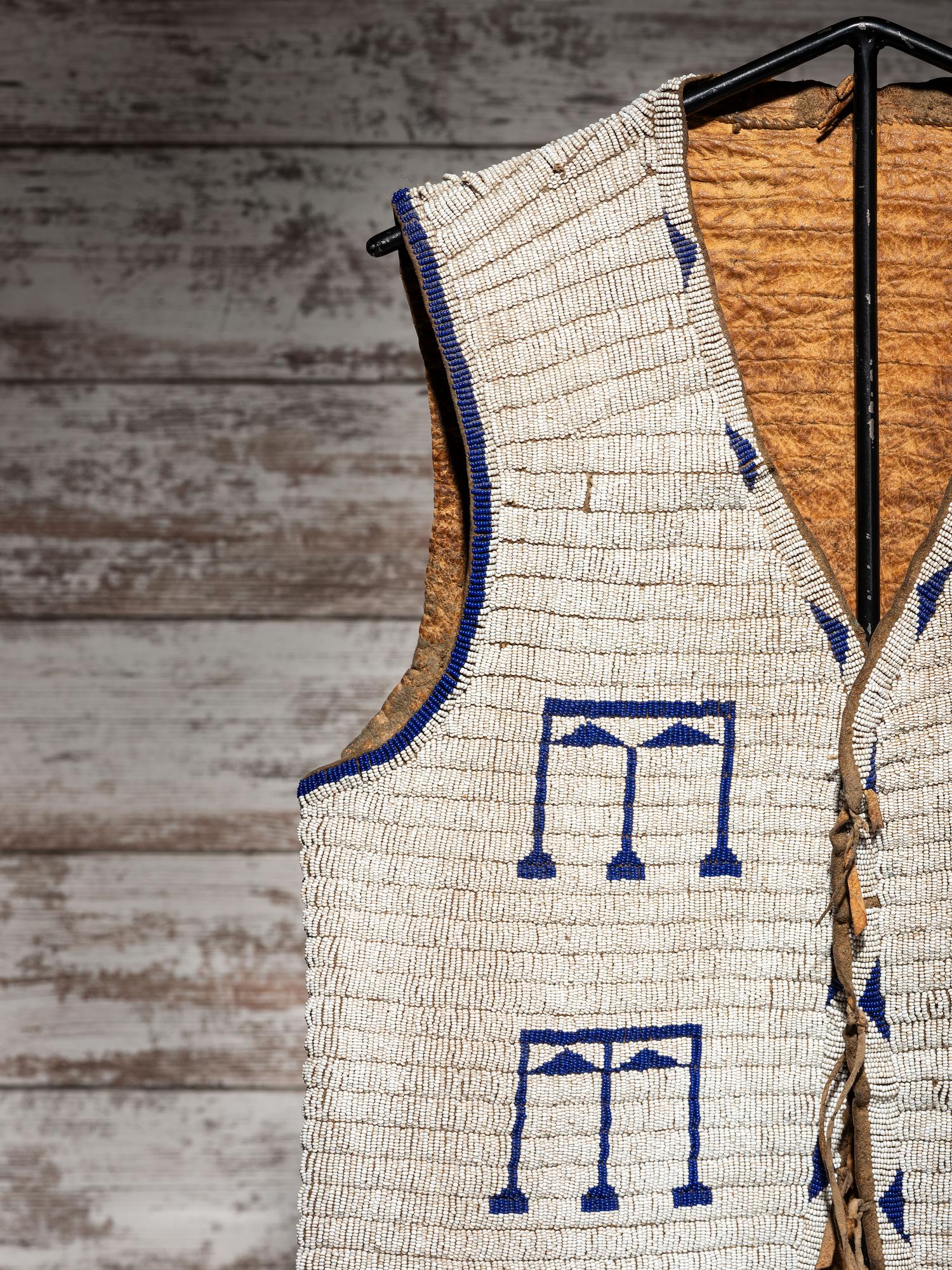 Sioux Beaded Buffalo Hide Vest
