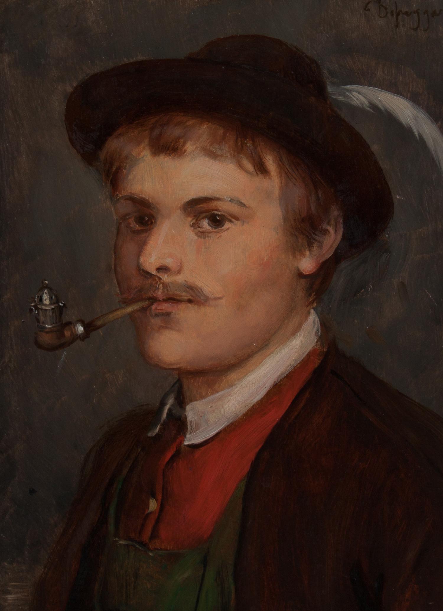 Franz Defregger, (German, 1835-1921) , Man with Pipe