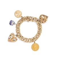 YELLOW GOLD AND MULTIGEM CHARM BRACELET