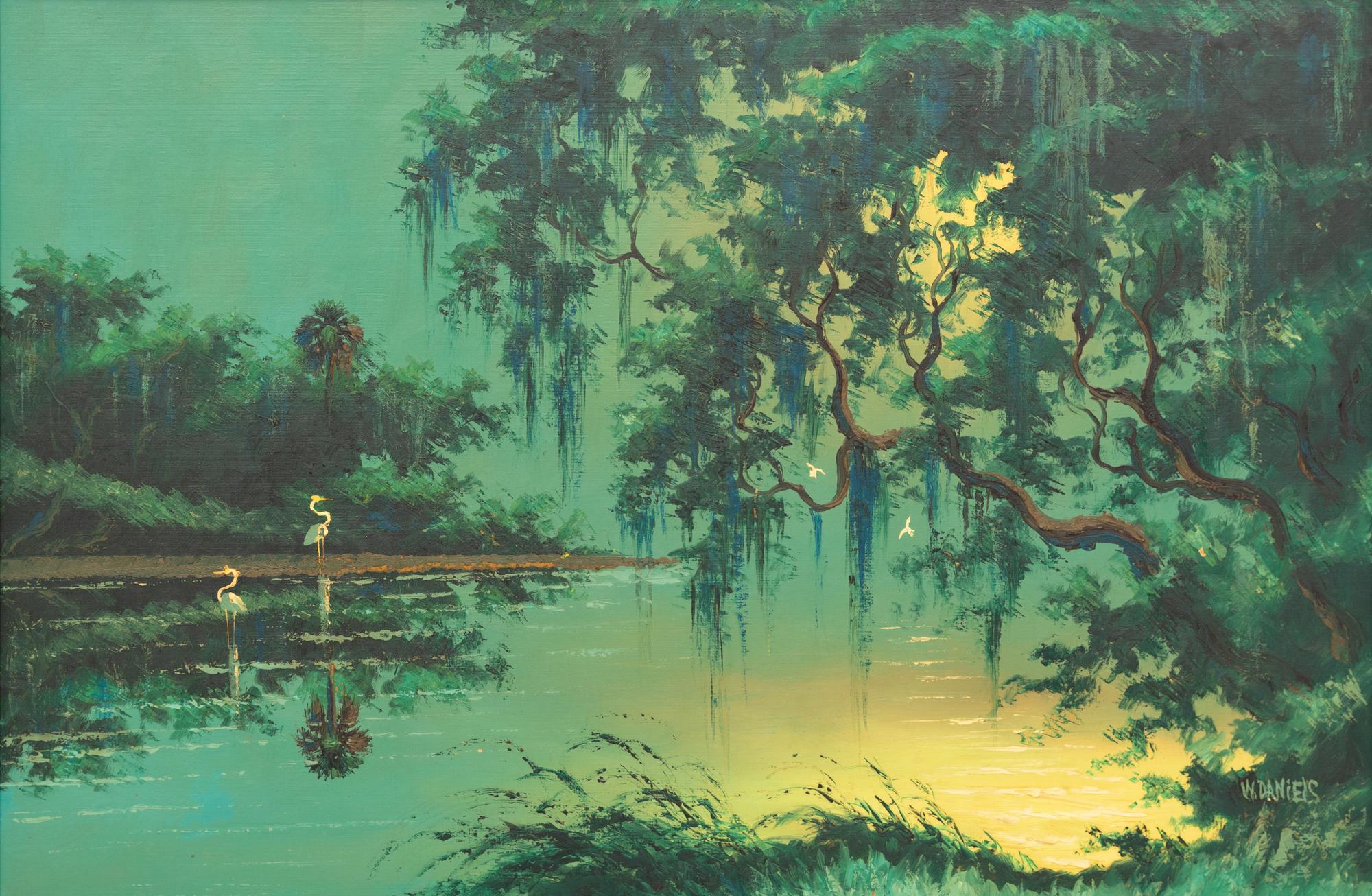 Florida Sunset with Herons