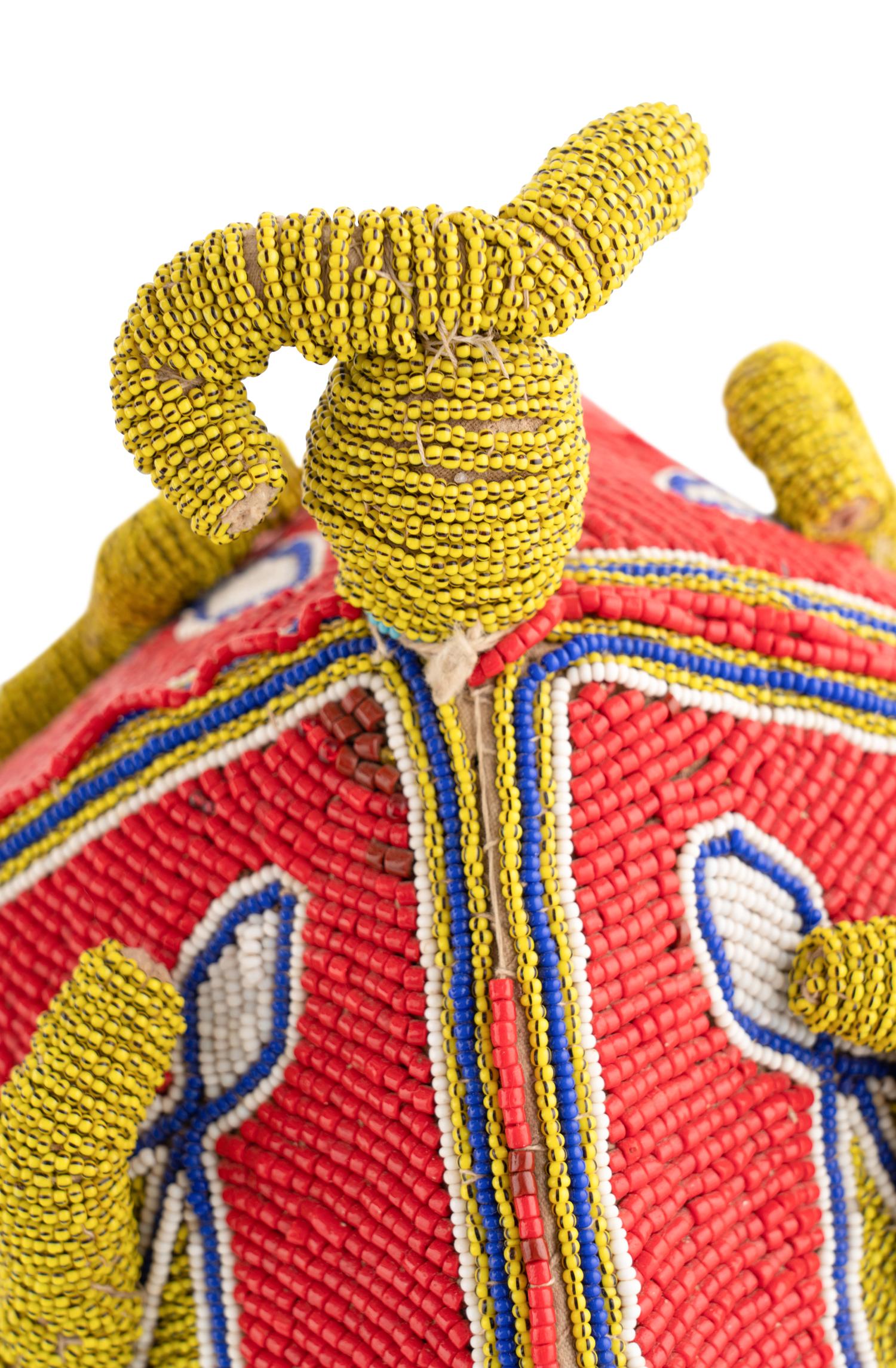 Three Yoruba Beaded Crowns