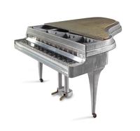A Henk Hupkes Aluminum and Maplewood Piano