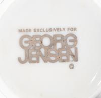 A Set of Twelve Georg Jensen Acorn Porcelain Coffee Mugs