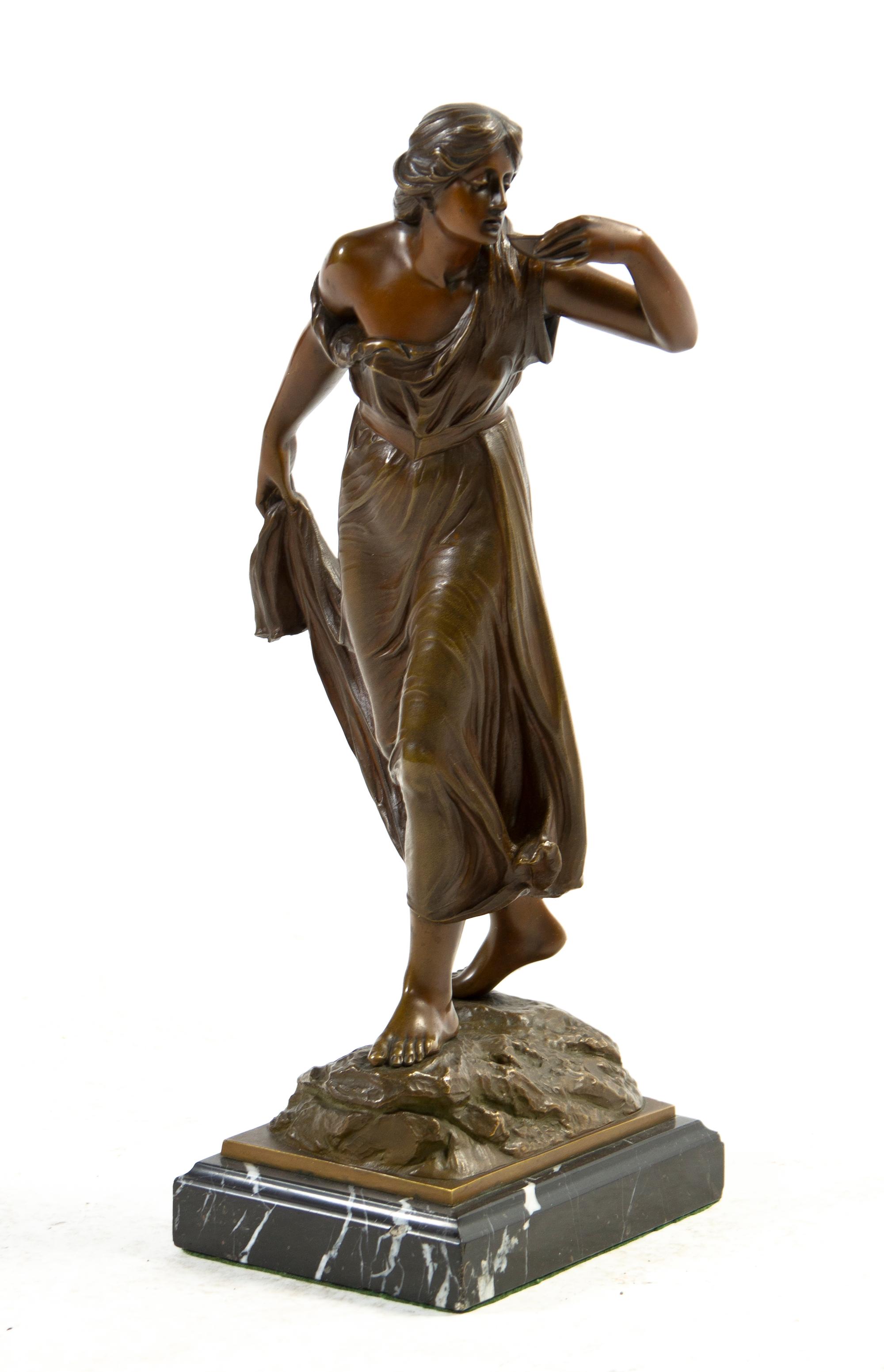A German Bronze Figure, after Adolph Muller-Crefeld (1863-1934), Height 15 1/2 inches.