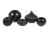 Group of Santa Clara Blackware Pottery