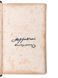 [DAVIS, Jefferson (1808-1889), his copy]. Message from the President of the United States to the Two Houses of Congress, at the Commencement of the Second Session of the Thirty-Third Congress, Part I . Washington: Beverley Tucker, Senate Printer, 1854.