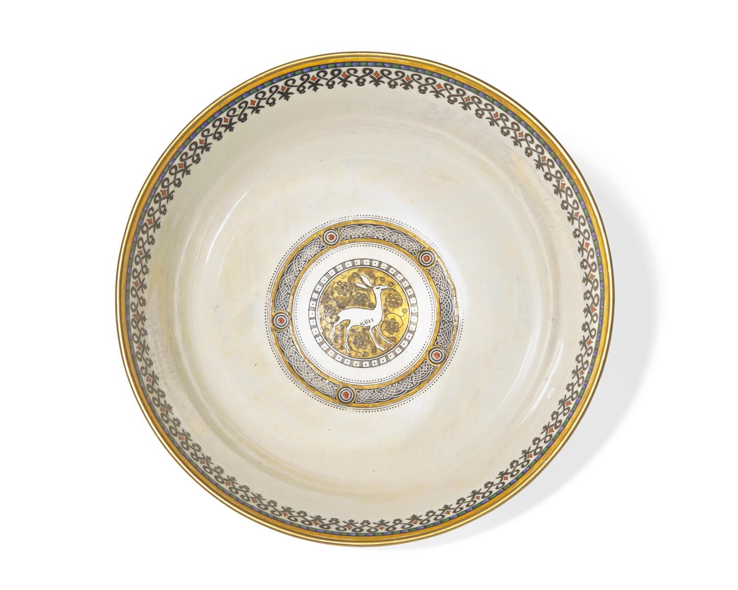 A Wedgwood Lustreware 'Leaping Chamois' Bowl