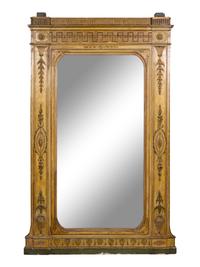 A Large Neoclassical Style Giltwood Mirror