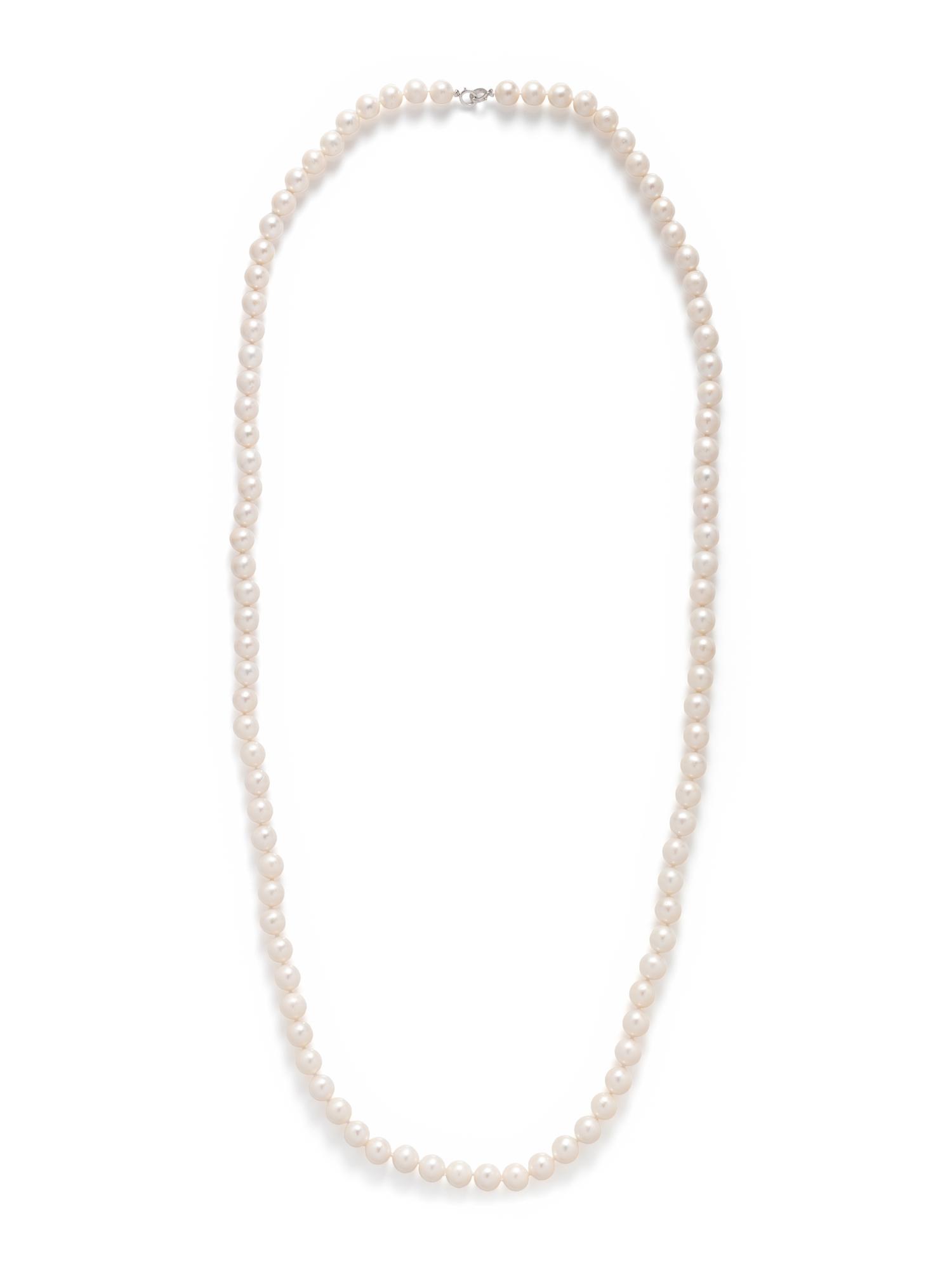 CULTURED PEARL AND DIAMOND NECKLACE