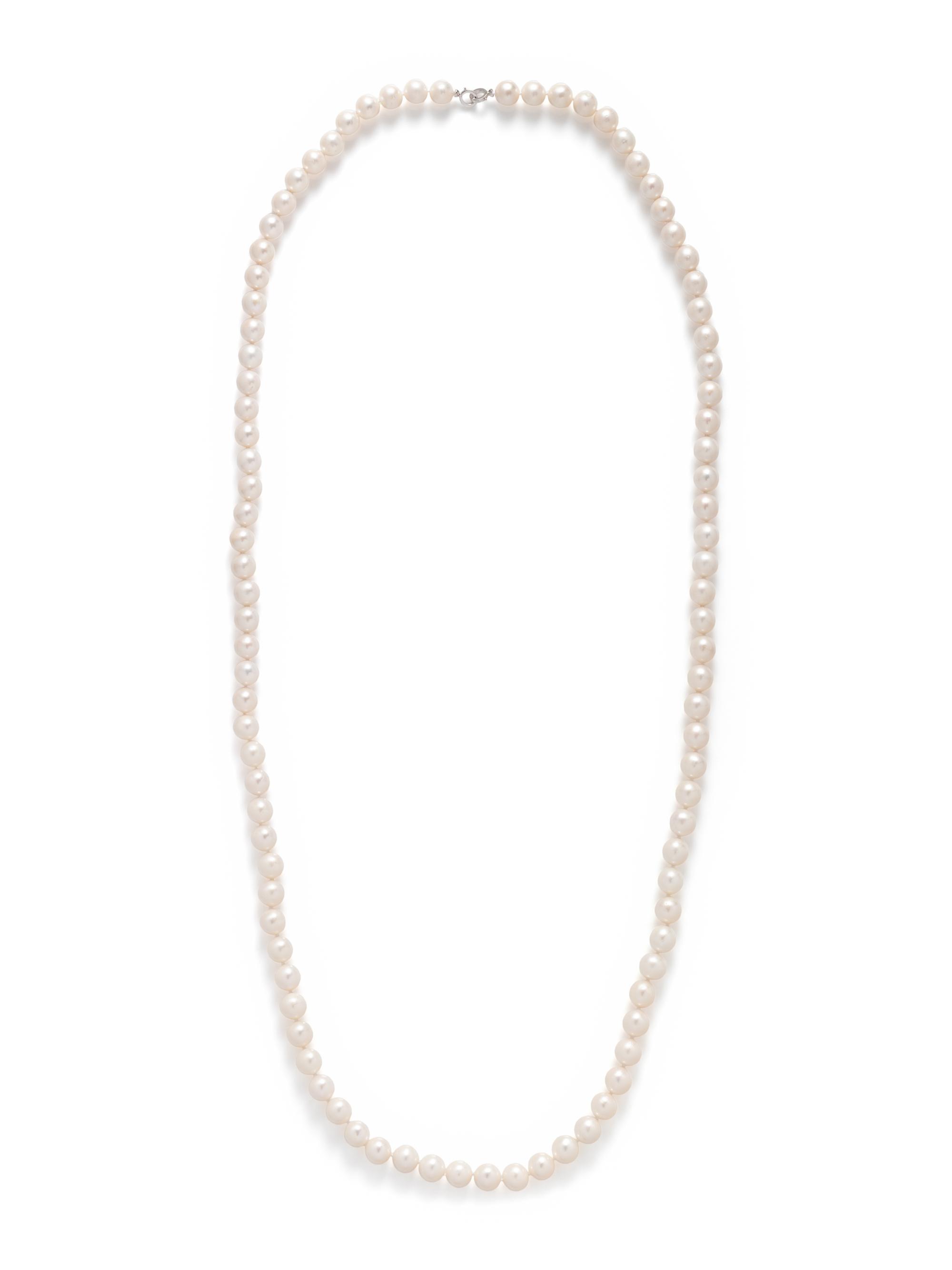CULTURED PEARL AND DIAMOND NECKLACE
