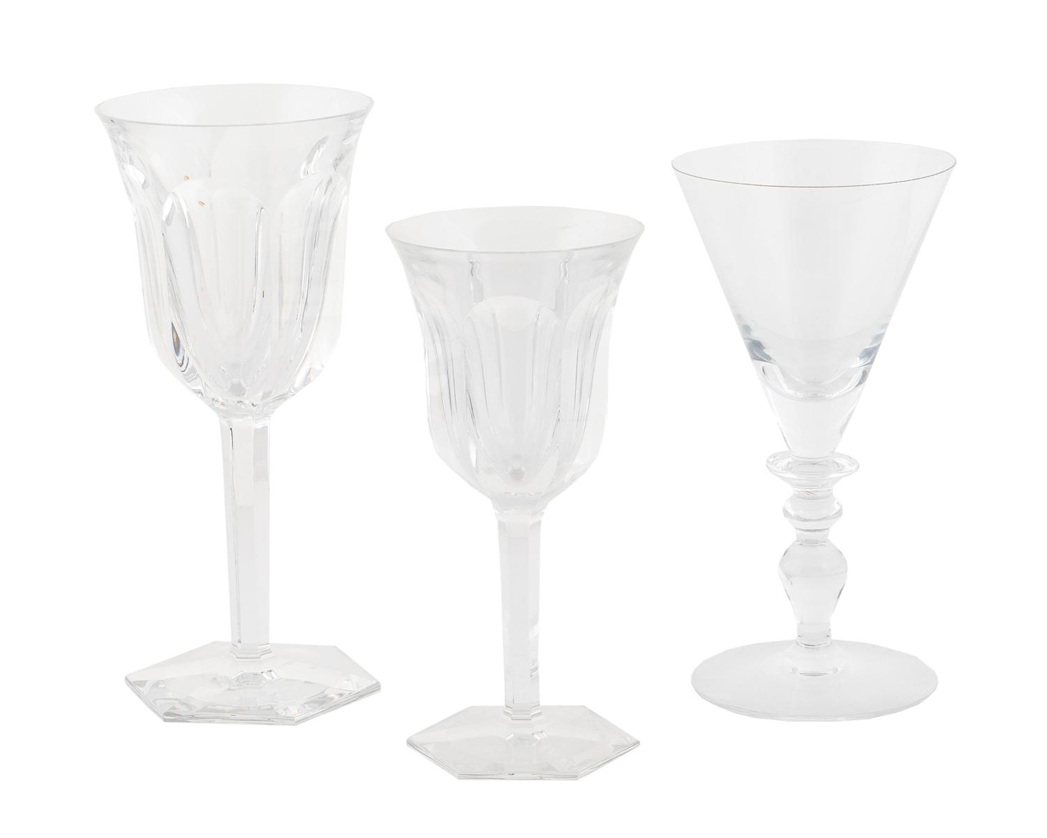 A Group of Baccarat Crystal Stemware — 20TH CENTURY