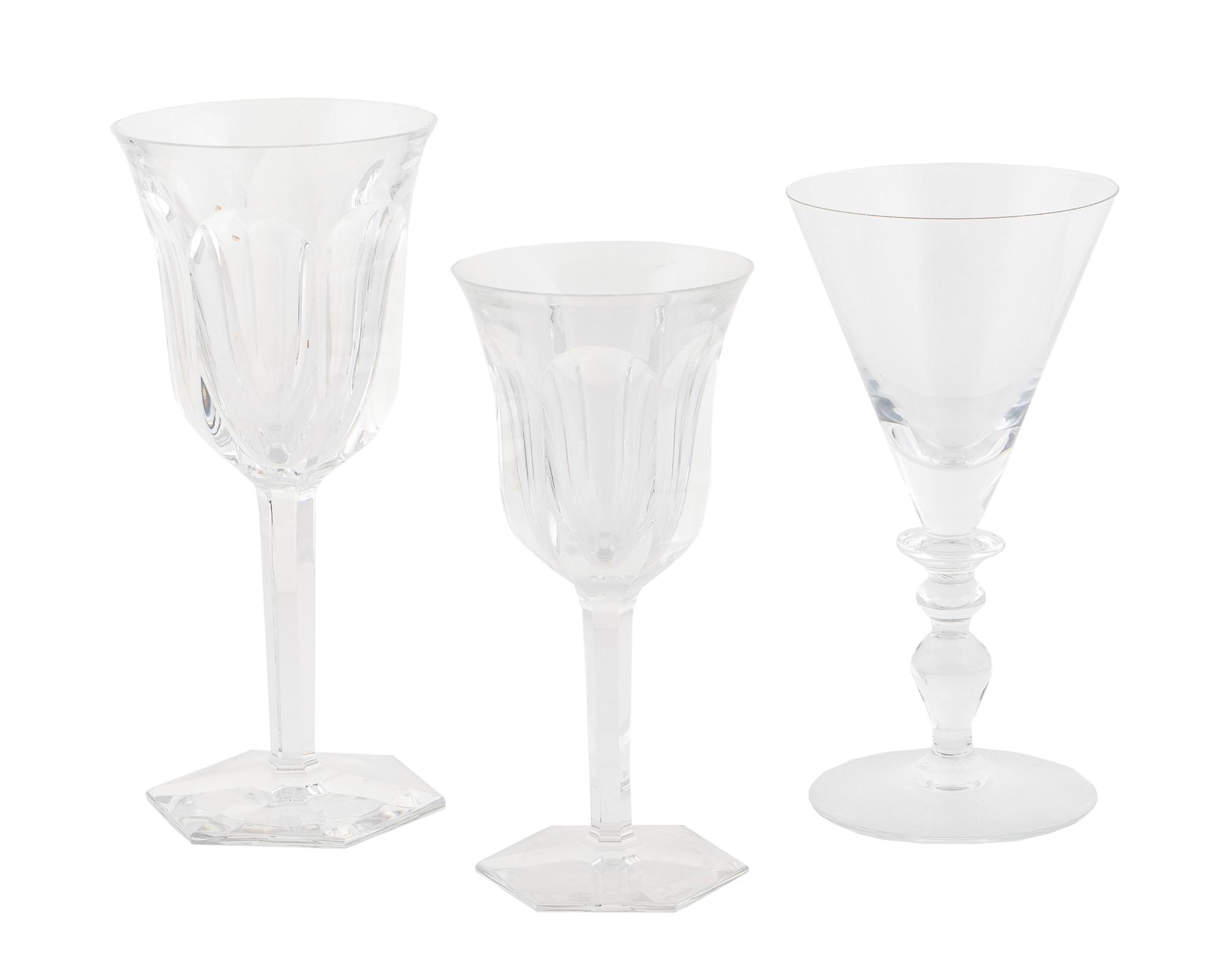 A Group of Baccarat Crystal Stemware — 20TH CENTURY