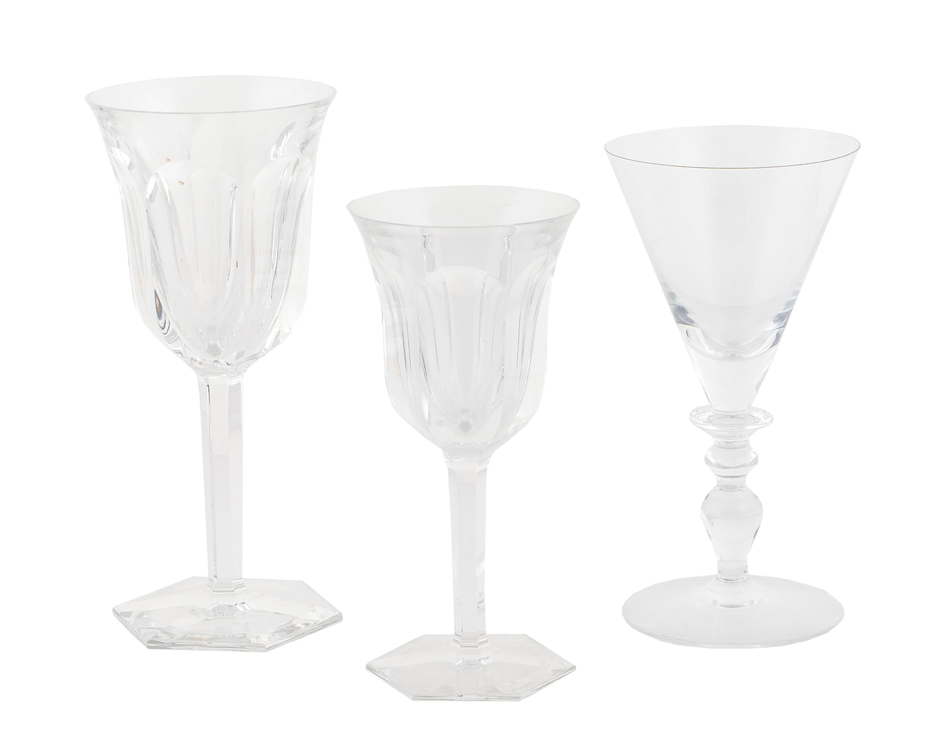 A Group of Baccarat Crystal Stemware — 20TH CENTURY