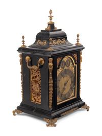 A Scottish Gilt Bronze Mounted Ebonized Bracket Clock