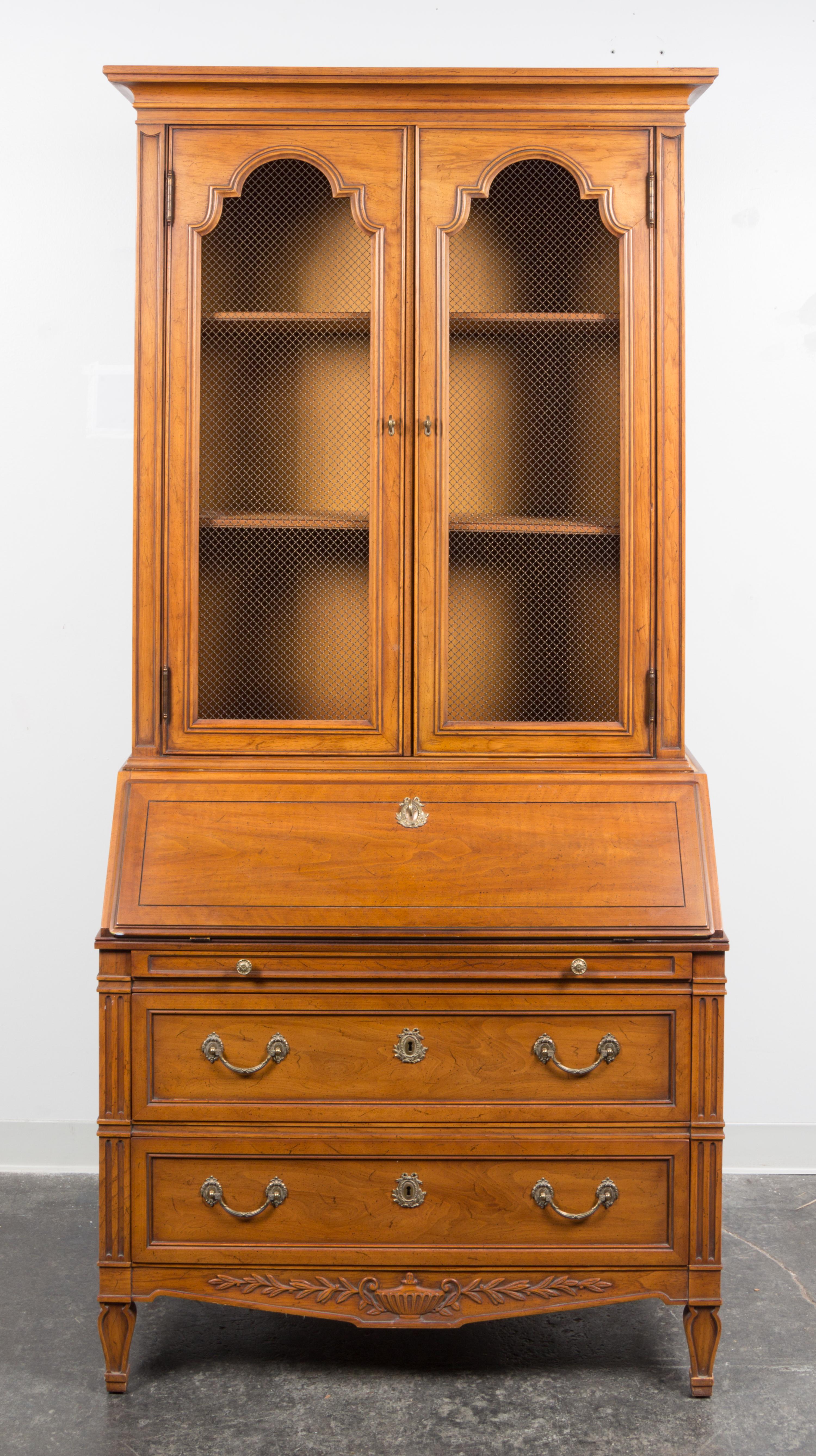 An American Fruitwood Secretary Height 83 inches.