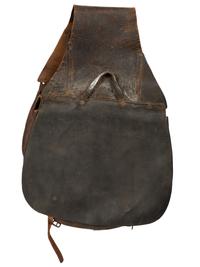 [CIVIL WAR]. Artillery bit, bridle, and reins with horse brush and saddle bags.