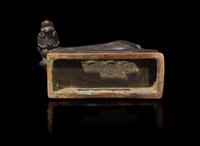 A Chinese patinated copper alloy "Horse" censer, 17th/18th century or earlier 銅加漆馬銅爐 十七十八世紀或更早