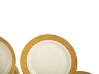 A Bavarian Gilt Decorated Porcelain Dinner Service