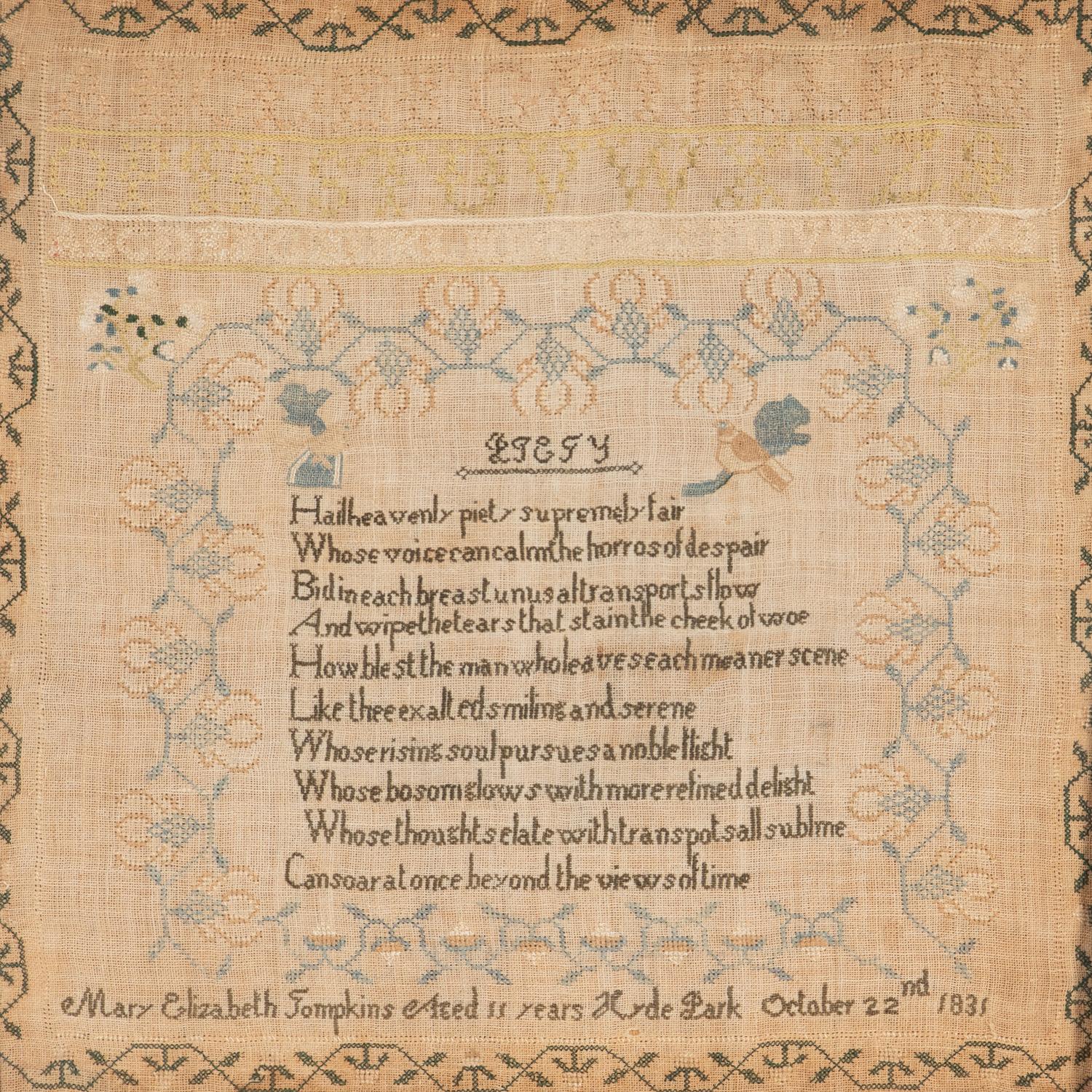 Four English Needlepoint Samplers