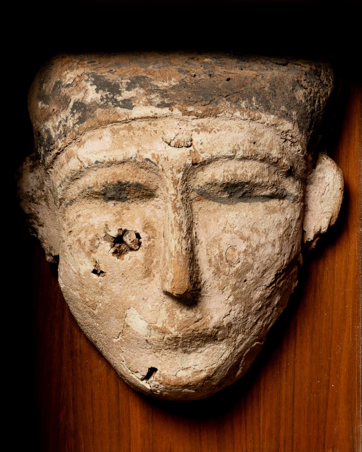 An Egyptian Polychrome Mummy Mask