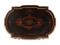 A Napoleon III Gilt Bronze Mounted Marquetry Center Table