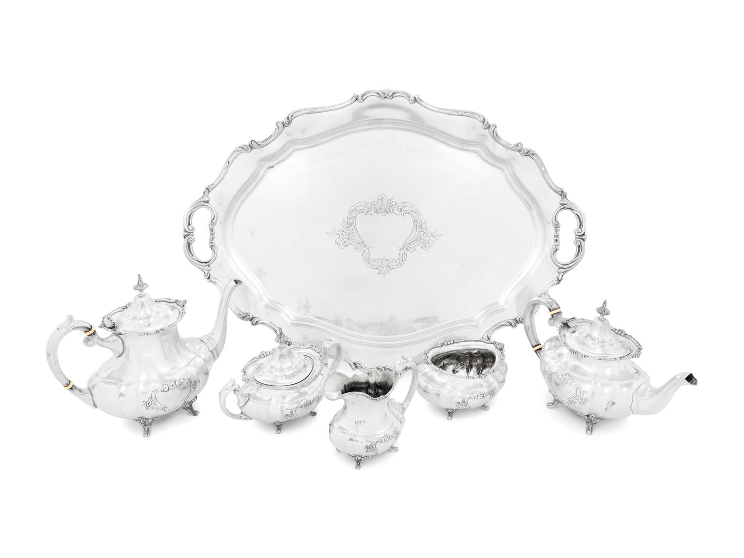 An American Silver Six-Piece Tea and Coffee Service