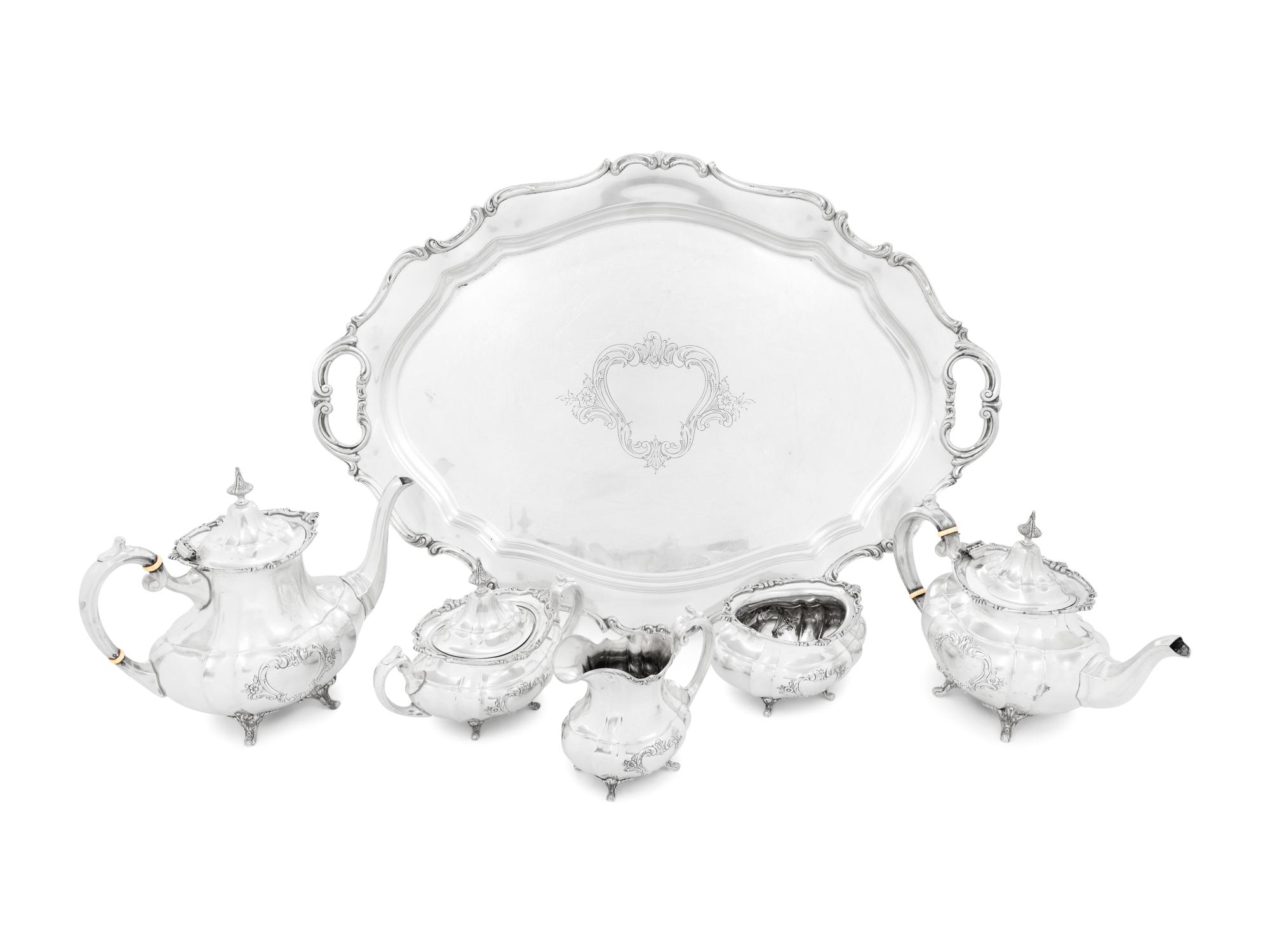 An American Silver Six-Piece Tea and Coffee Service