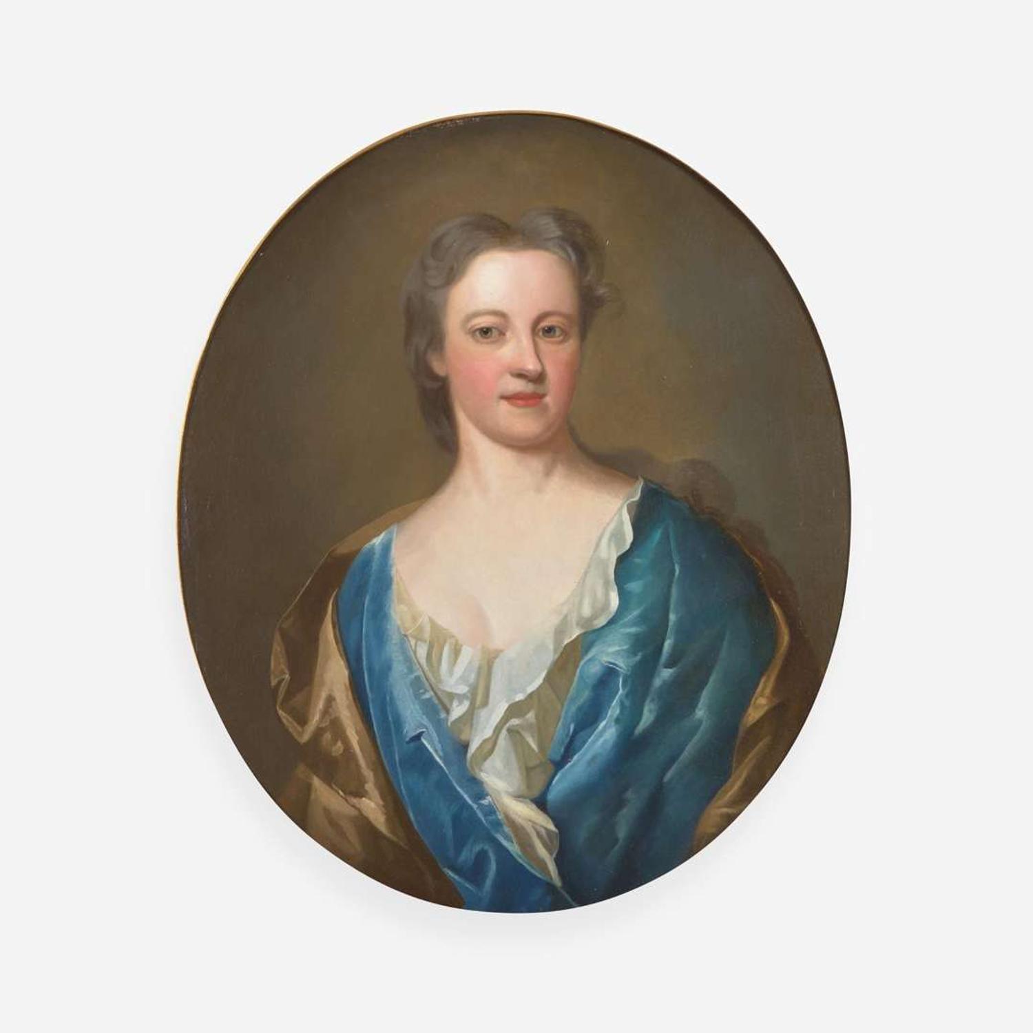 Manner of Sir Peter Lely (British, 1618–1680) Pendant Portraits, Bust-Length (2)