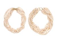 TWO KESHI PEARL TORSADE NECKLACES