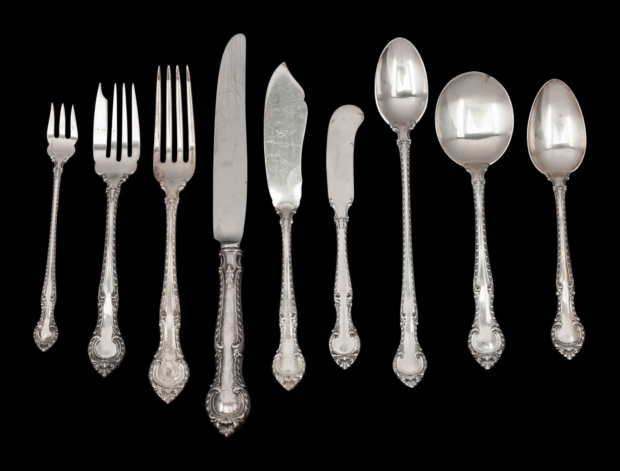 An American Silver Flatware Service