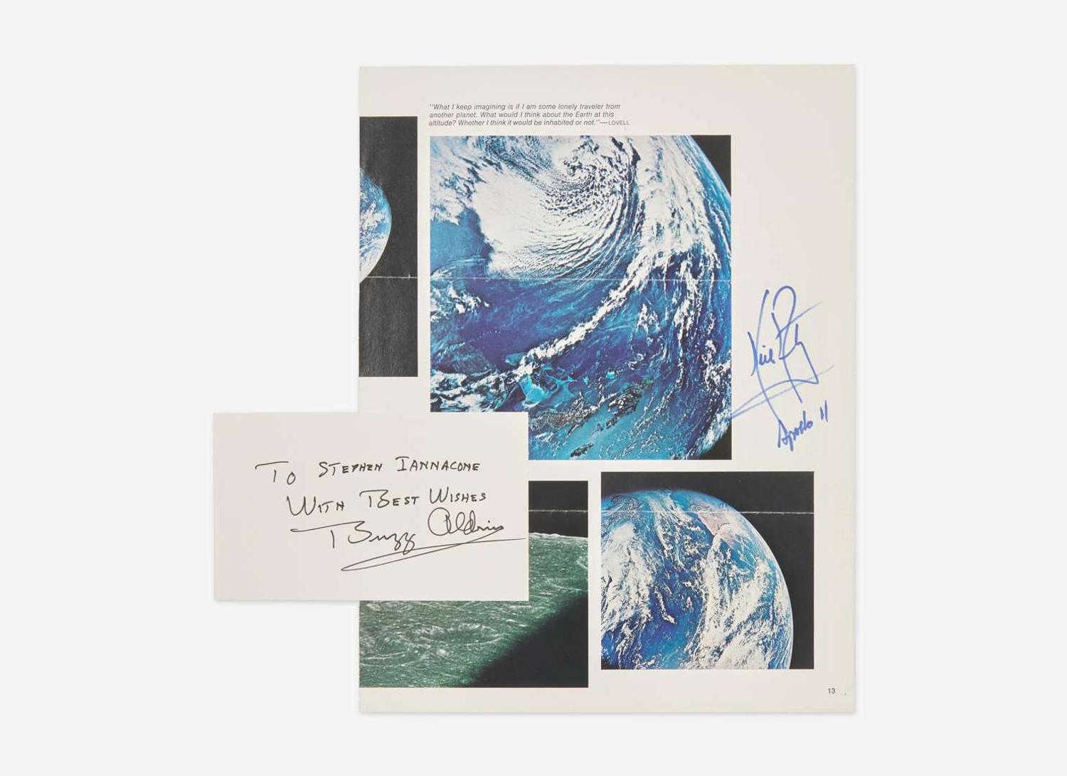 [Travel & Exploration] Armstrong, Neil, and Buzz Aldrin: Group of 2 Signed Items