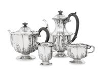 An English Silver Four-Piece Tea and Coffee Service