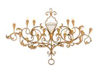A Gilt Metal Fifteen-Light Sconce