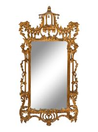 A Chinese Chippendale Style Giltwood Mirror