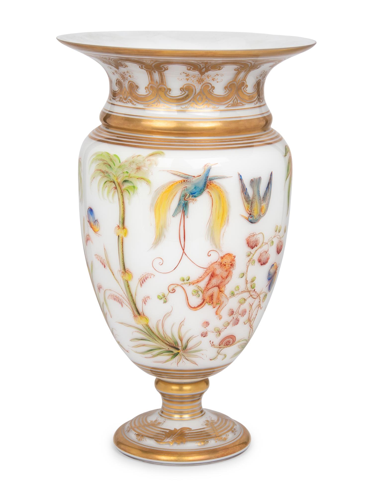 A Large Continental Glass Vase