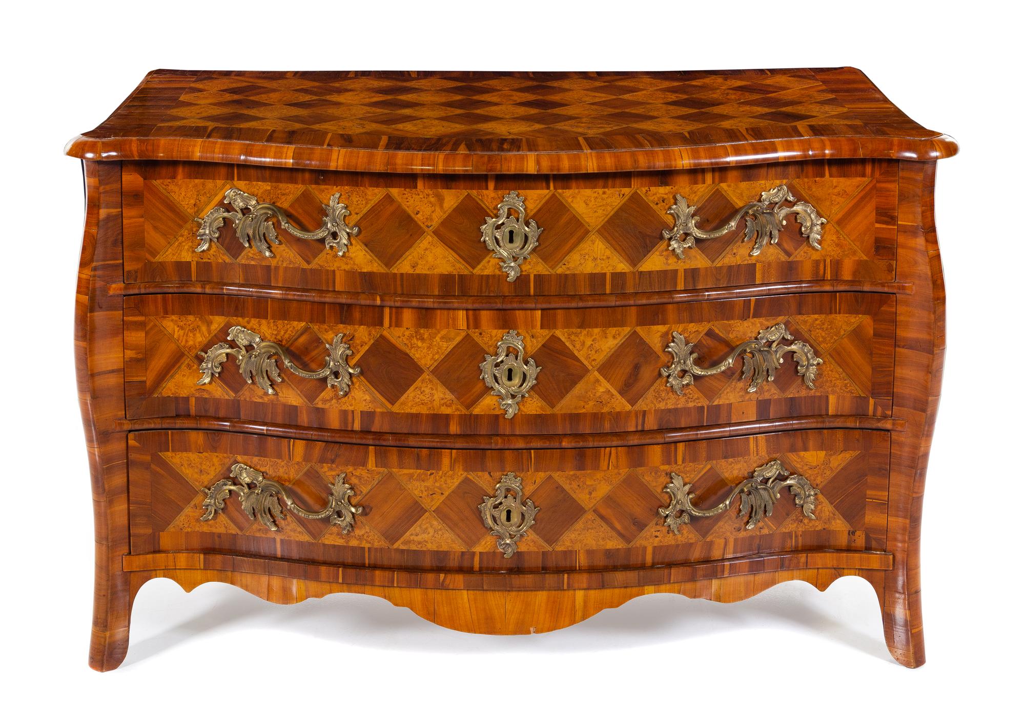 A German or Austrian Parquetry Commode