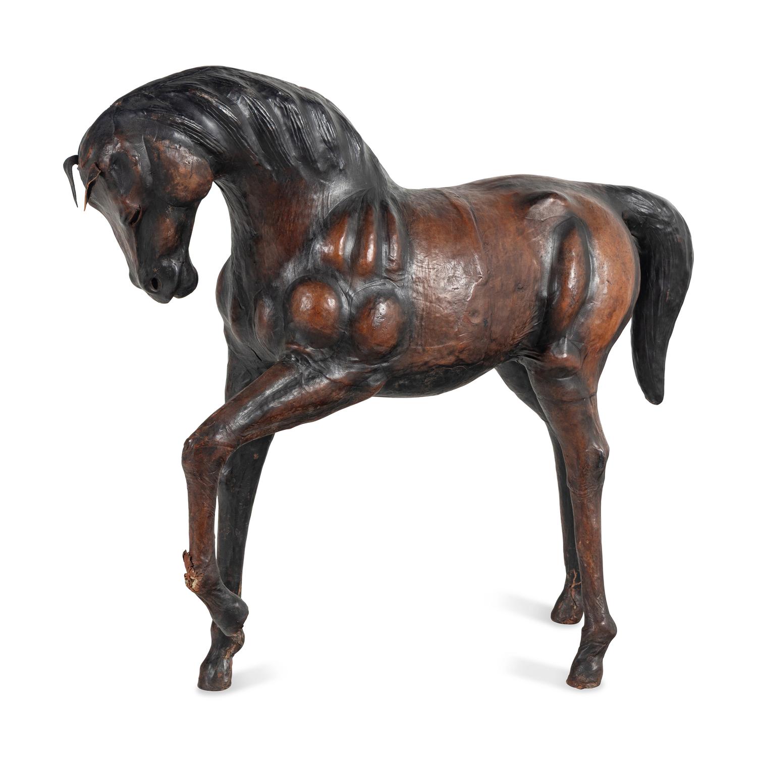 A Large Leather Model of a Horse