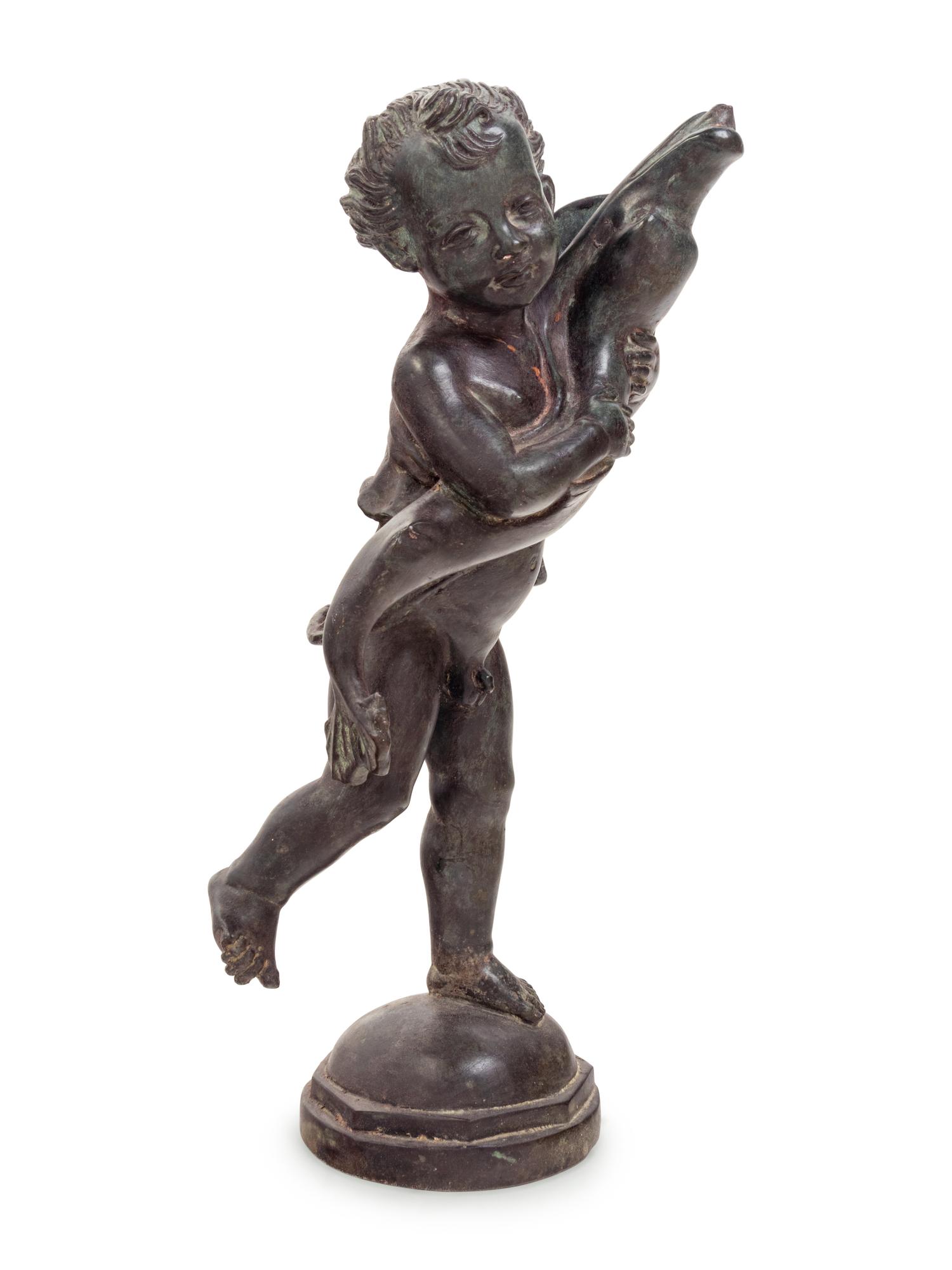 A Continental Bronze Figural Fountain