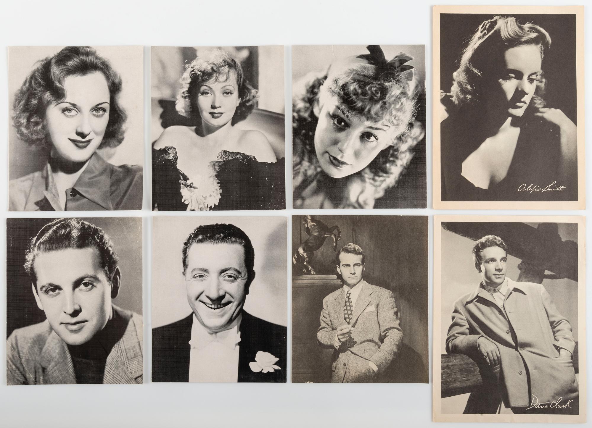 [HOLLYWOOD]. A group of 85 promotional photographs featuring Hollywood stars and movie stills, comprising: