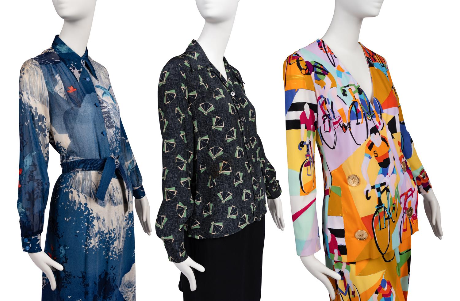 Two Designer Ensembles, Hanae Mori, Ken Scott and One Jeff Banks Shirt, 1970s