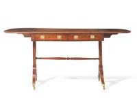 A Regency inlaid mahogany sofa table, circa 1820