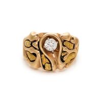 YELLOW GOLD AND DIAMOND RING