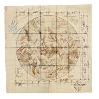[ARCHITECTURE - STAINED GLASS]. A group of 15 stained glass designs on onionskin, unsigned.
