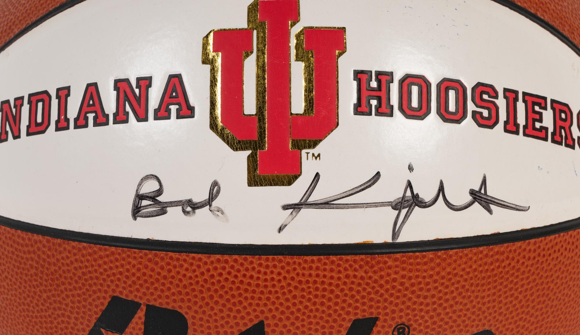 A Group of Indiana University Basketball Signed Autograph Items Including a Signed LeRoy Neiman Hoosier Hooplah Limited Edition Print