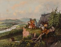 A. Rodier, After Colton's American Atlas, Native Americans Overlooking A Changing Landscape